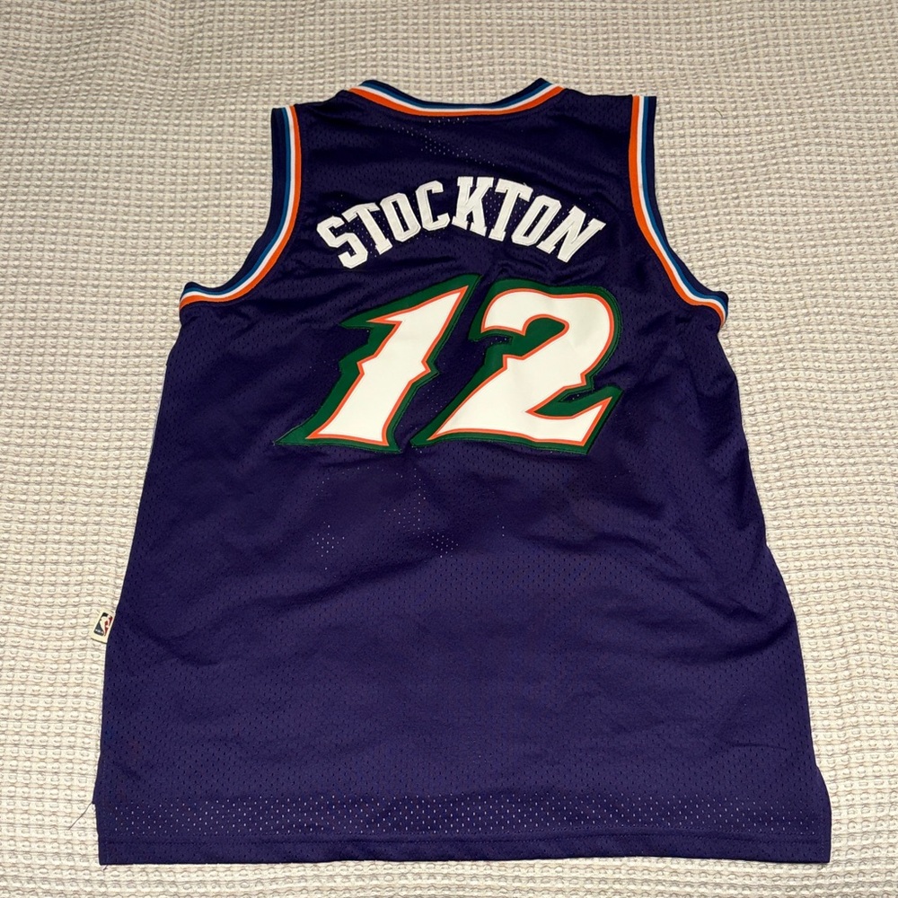 adidas Purple Stockton #12 Basketball Jersey